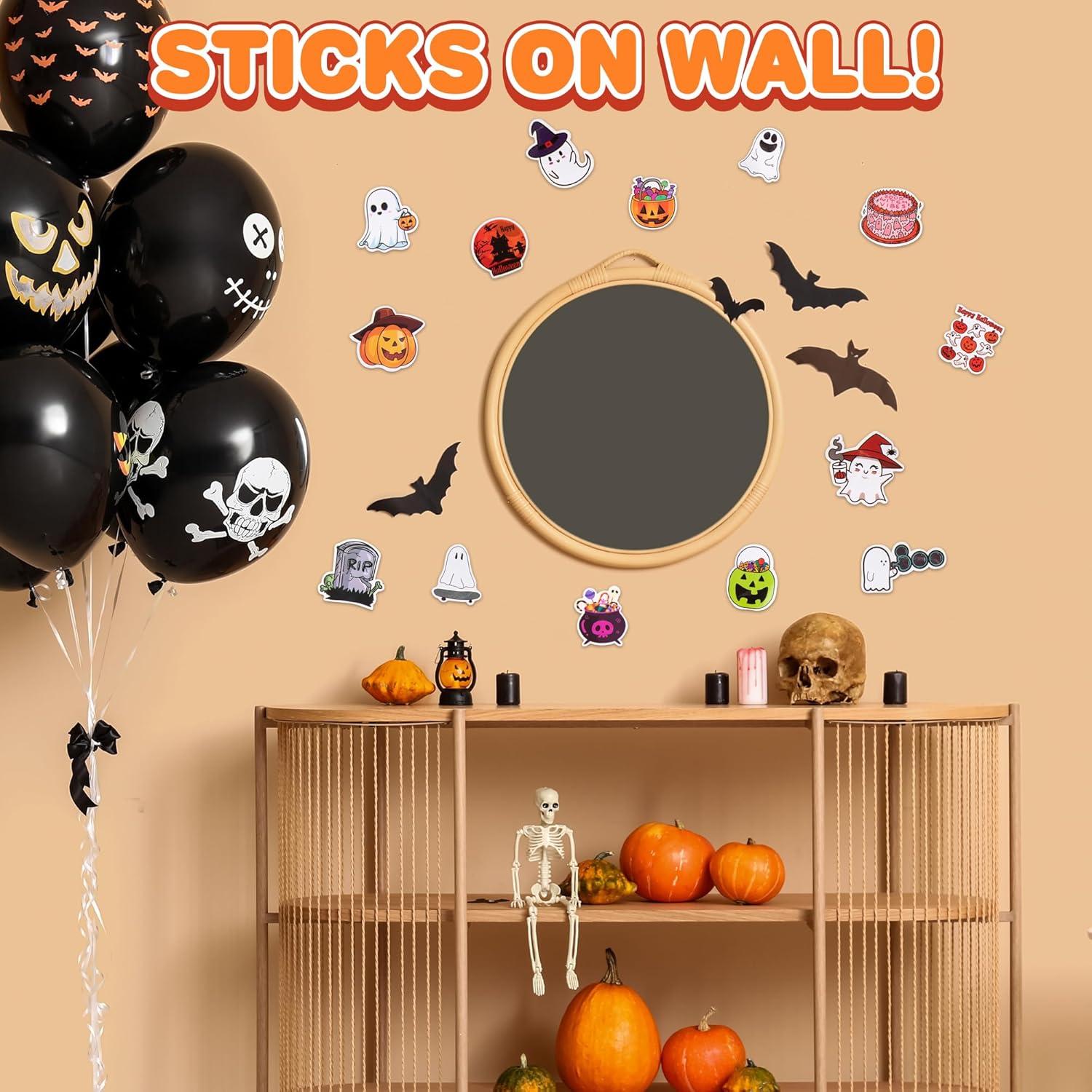 Halloween Stickers for Kids - 100 PC Bulk Halloween Sticker Assortment - Spooky Halloween Stickers with 100 Unique Designs