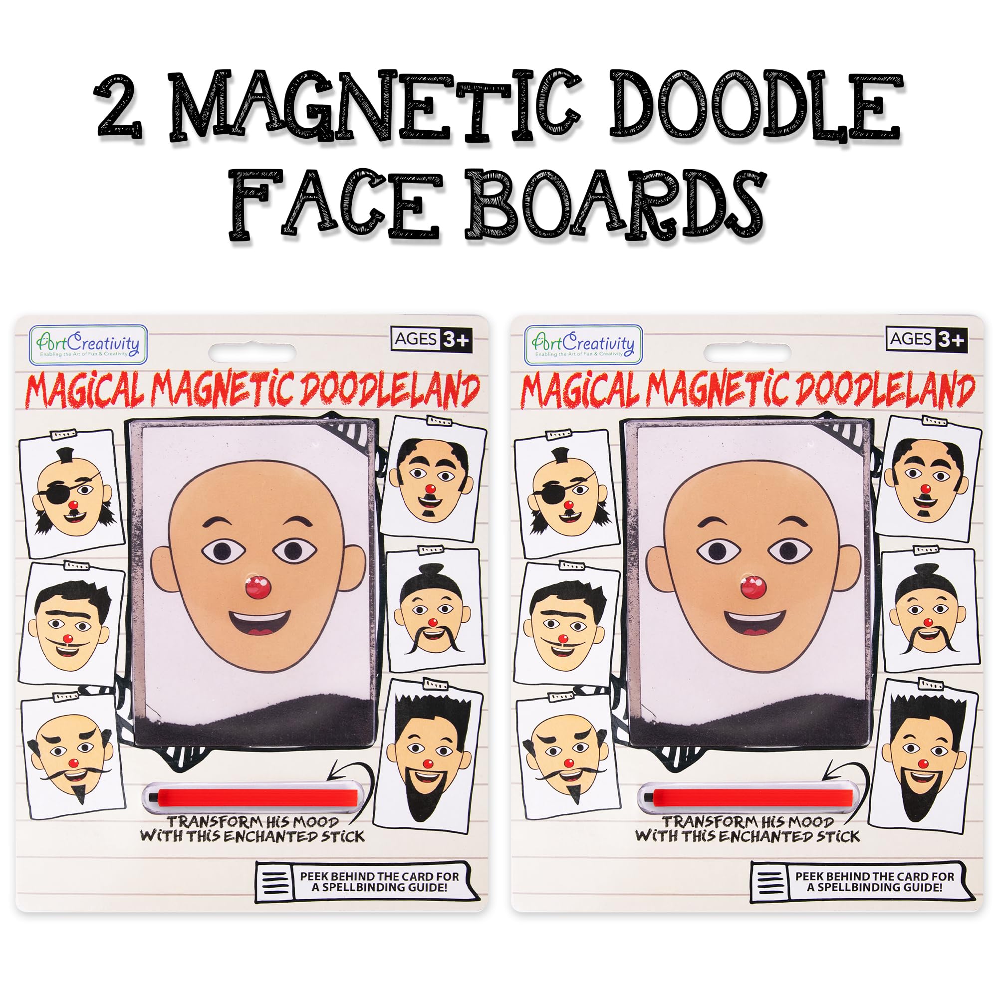 Magnetic Beard Face Toy - 2 Pack Magnetic Face Toy - Magnetic Drawing Board for Kids - Nostalgic Toys