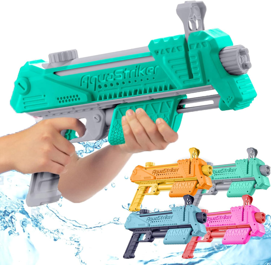 AquaStriker Water Blaster (Glow) - Prank Water Gun Gadget with Adjustable Sideways Shooting Action for Practical Jokes