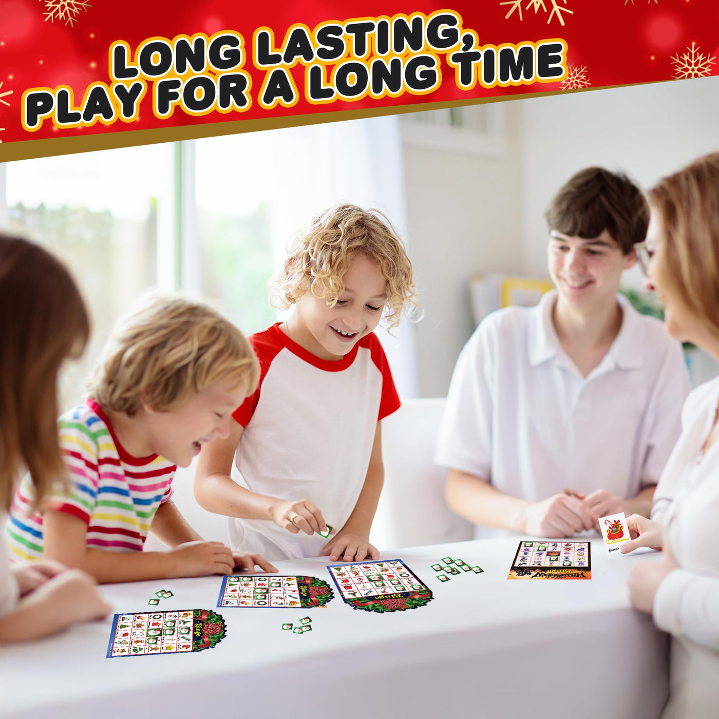 Christmas Bingo Game - 855 PC Kids Christmas Bingo - Bingo Christmas Game with 30 Player Cards - Holiday Bingo Game for Family Game Night