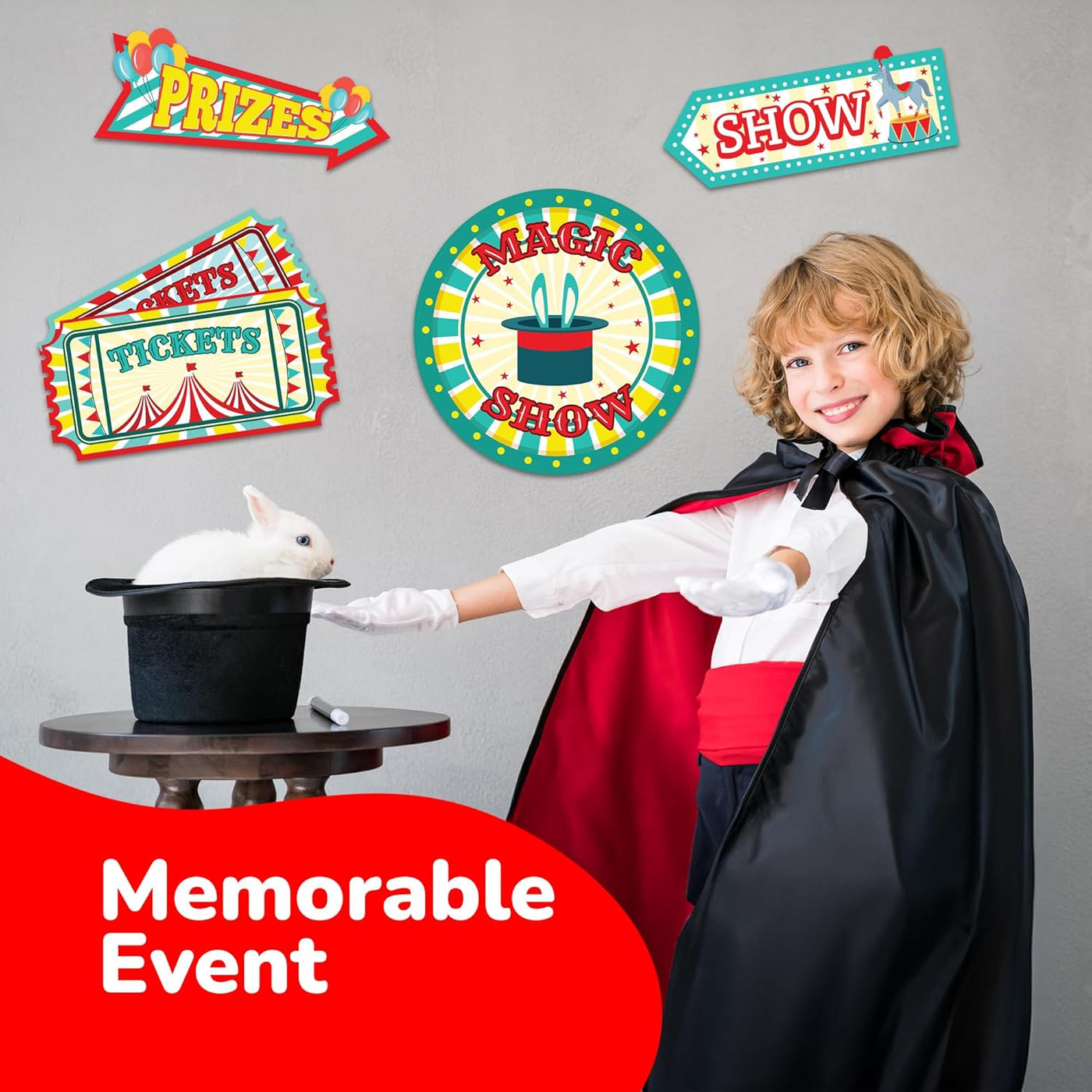 Carnival Signs - 20 Pack - Circus Events Directional Signs and Decorations - Carnival Photo Booth Props for Circus Theme Birthday Celebrations, Parties