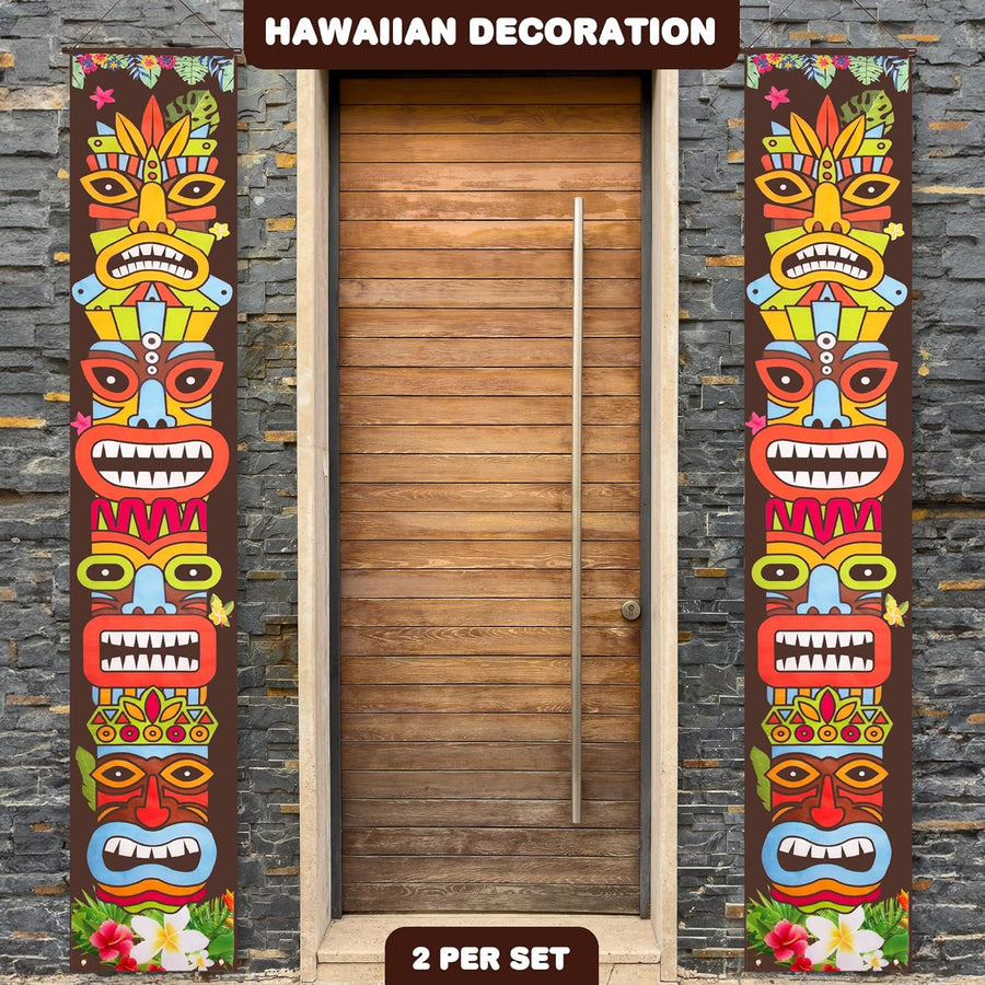 Hawaiian Luau Party Decorations - Set of 2 Banners - 6 x 1 Feet
