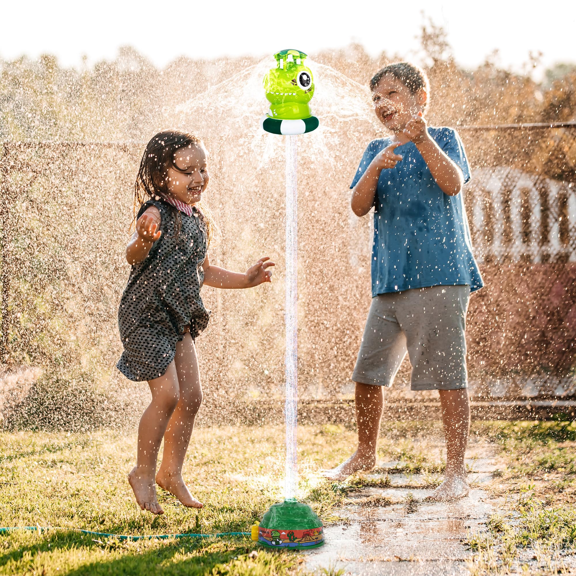 Dinosaur Water Rocket Sprinkler for Kids - Dinosaur Sprinkler for Kids