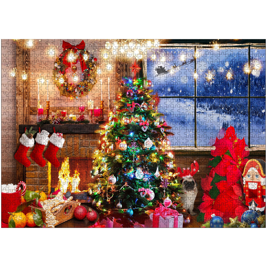 Christmas Jigsaw Puzzle 1000 Pieces - 26 x 19 Inches - 1000 Piece Christmas Puzzle for Kids, Adults, Family - Fun Holiday Puzzles for Family Christmas Activities