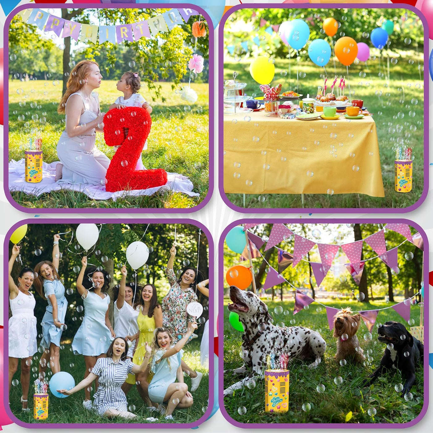 Happy Birthday Bubble Machine with Music - 9" Fake Birthday Cake Bubble Machine - Kids Bubble Blower Sings Happy Birthday - Firework Bubble Machine with LED's, Shower Bubbles, and Music