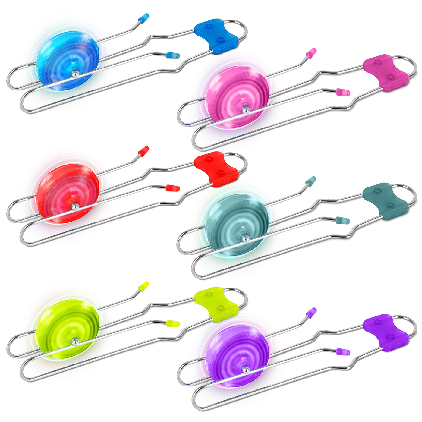 Light Up Gyro Wheels - 6 Pack