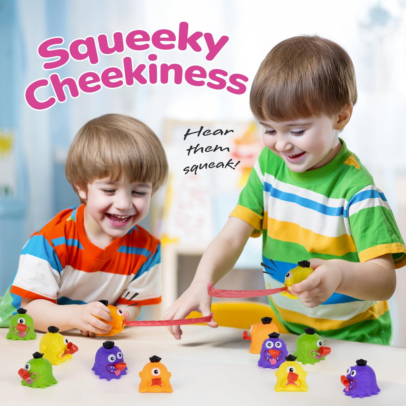 Monster Tongue Out Squeeze Toys - Set of 12