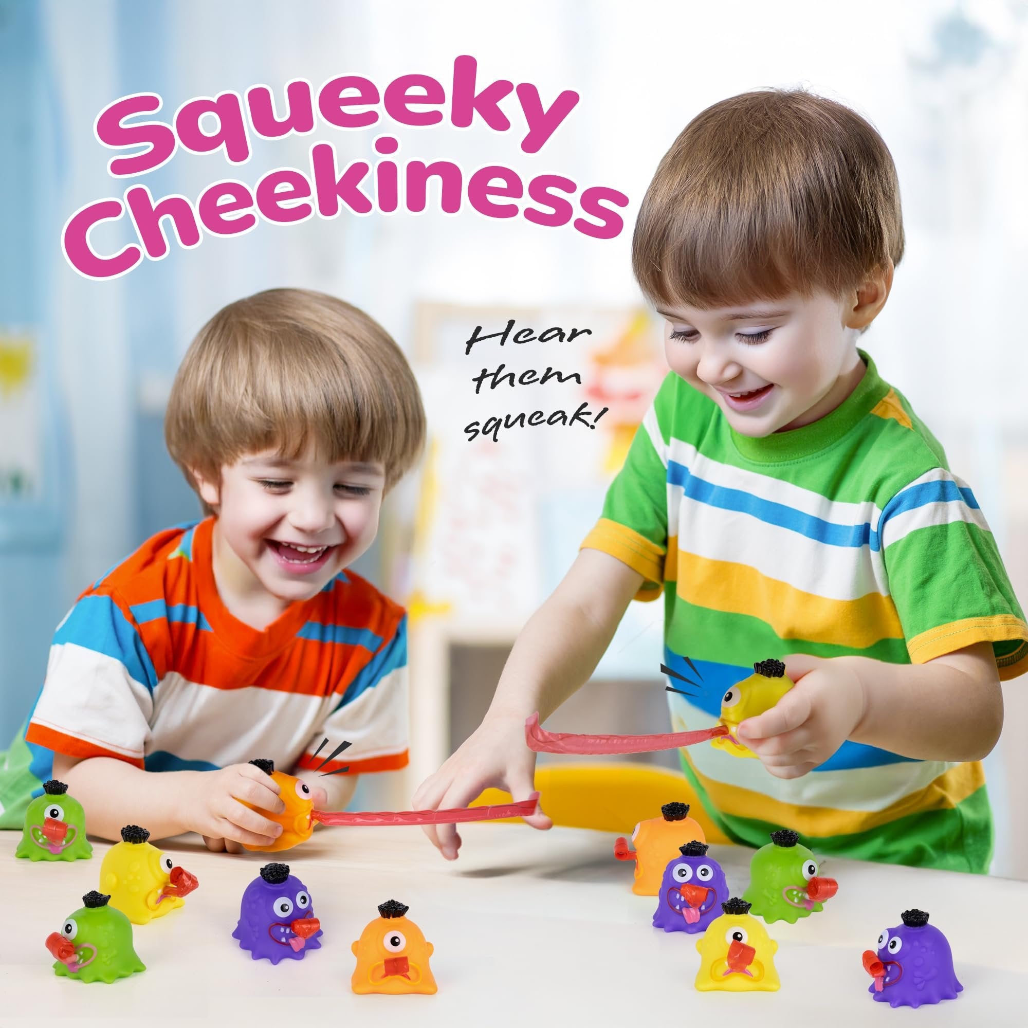 Monster Tongue Out Squeeze Toys - Set of 12