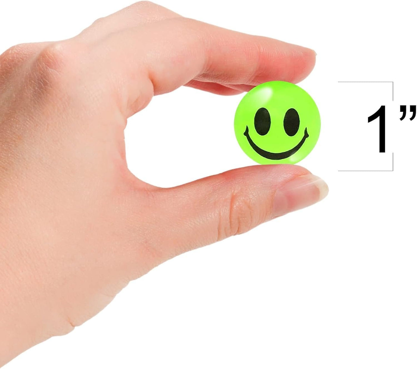 36 PCS Glow in The Dark Smile Face Bouncy Balls - Bulk Pack of 36