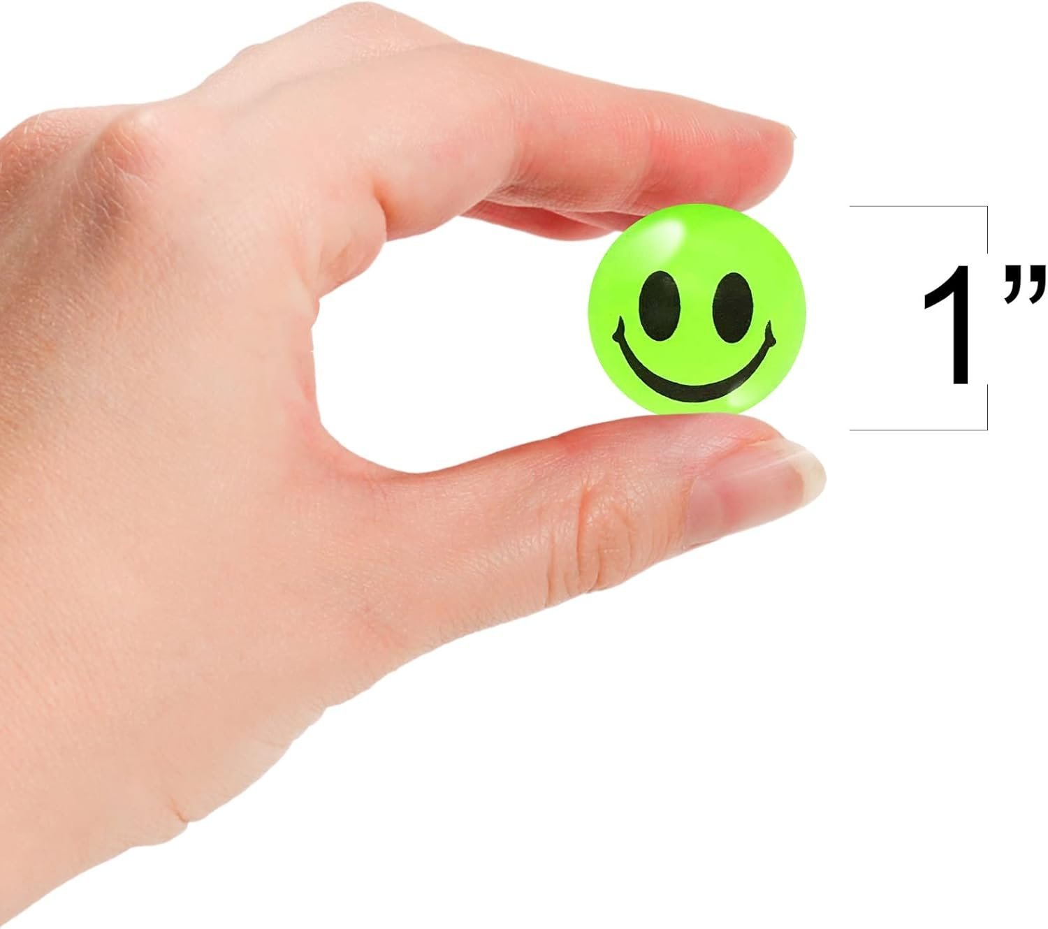 36 PCS Glow in The Dark Smile Face Bouncy Balls - Bulk Pack of 36