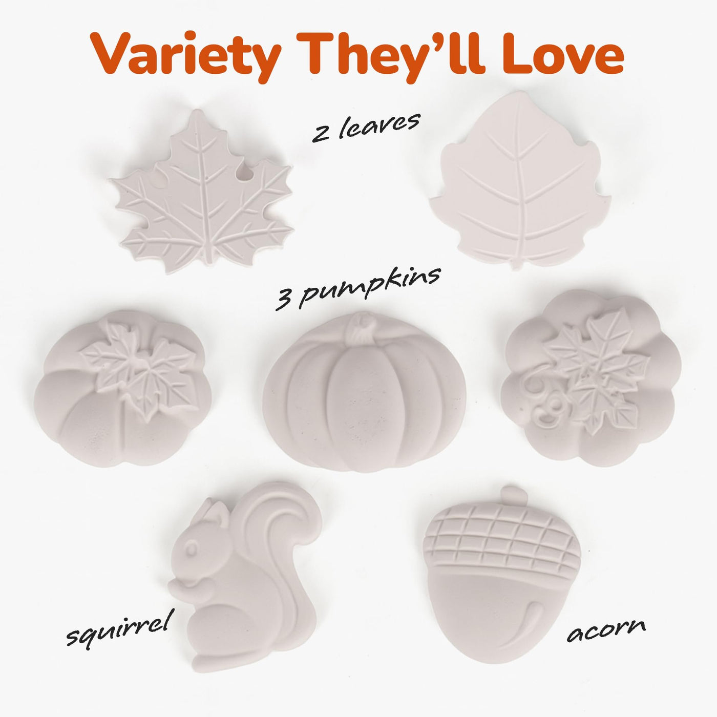 ArtCreativity Thanksgiving Ceramic Painting Craft - 7 Pack - Kids Fall Crafts Includes 6 Ceramic Figures, 8 Paint Set, 2 Brushes, 6 Adhesive Magnet - DIY Thanksgiving Paint Activity for Toddlers 3-8