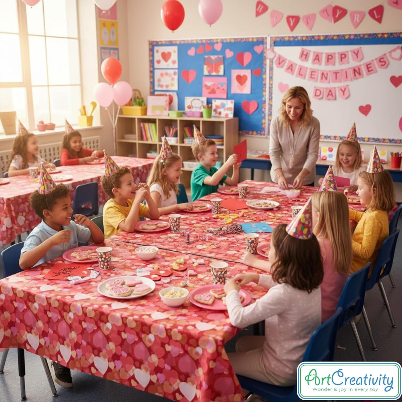 Valentine's Tablecloths - 6 Pack, 54" x 108