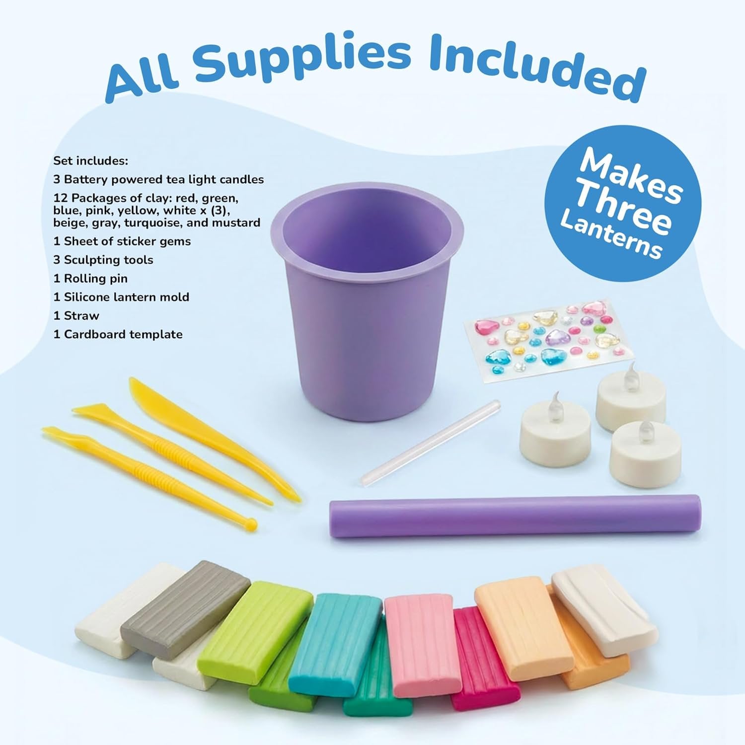Clay Lantern Craft Kit - 3 Pack