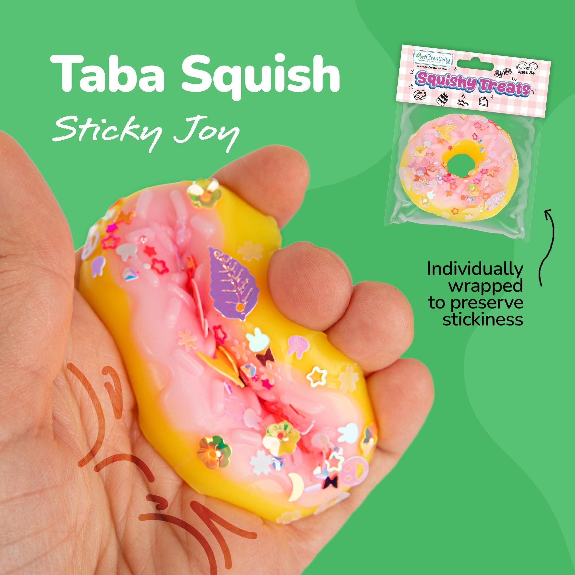 Squishy Treats Fidget Toys for Kids and Adults - 4 Pack