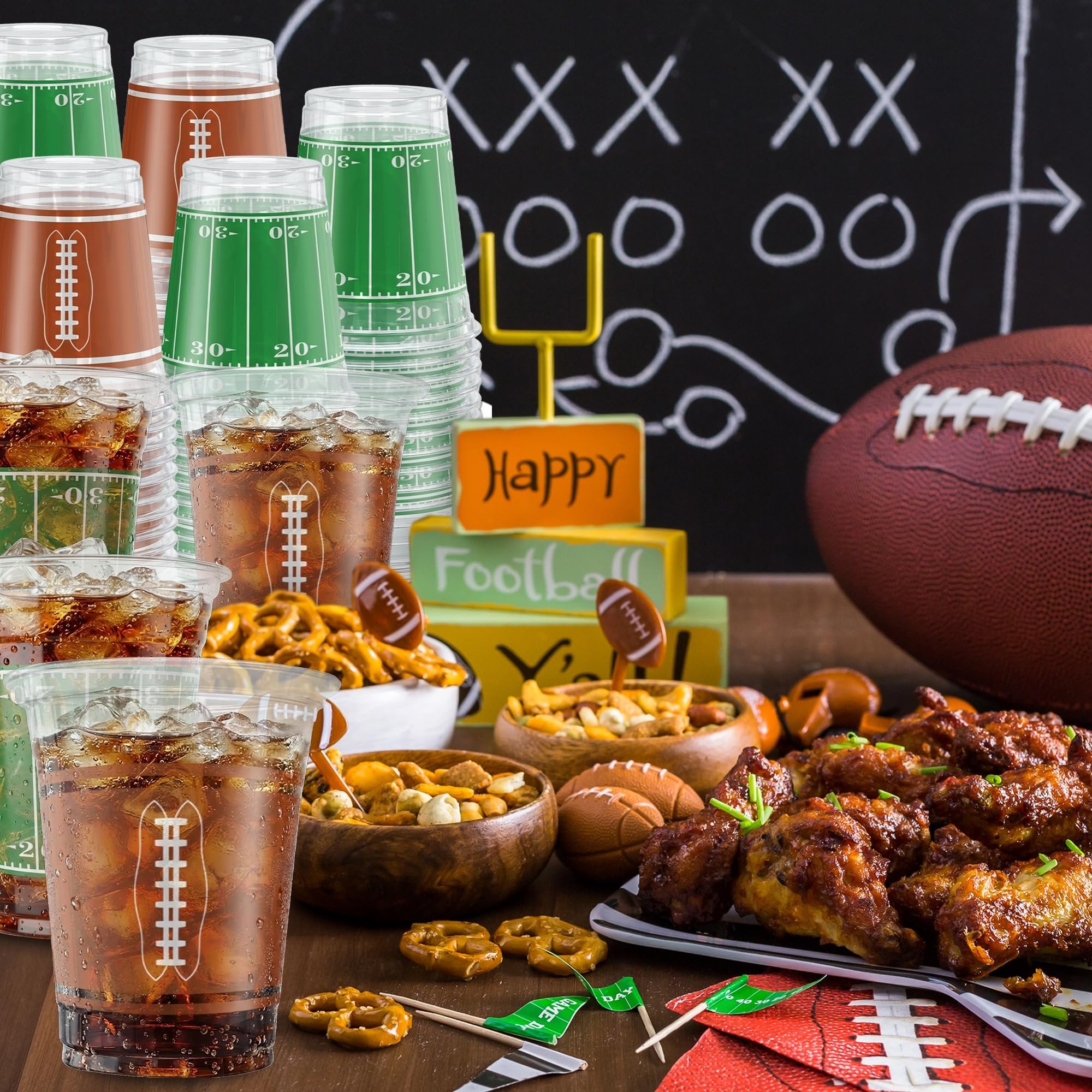 Football Party Cups - Set of 100