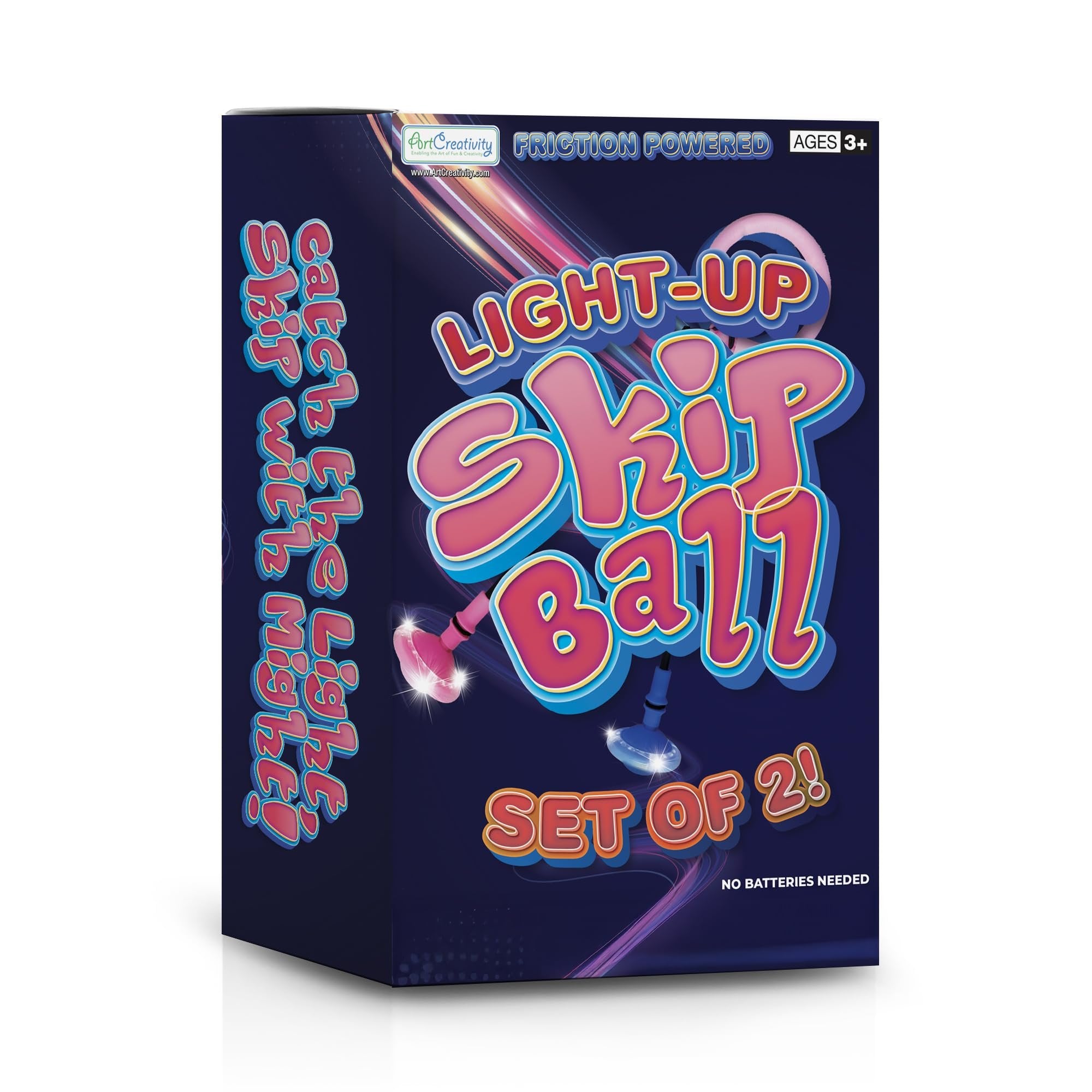 Light Up Ankle Skip Ball Set – 2 Pack LED Motion Toys for Kids