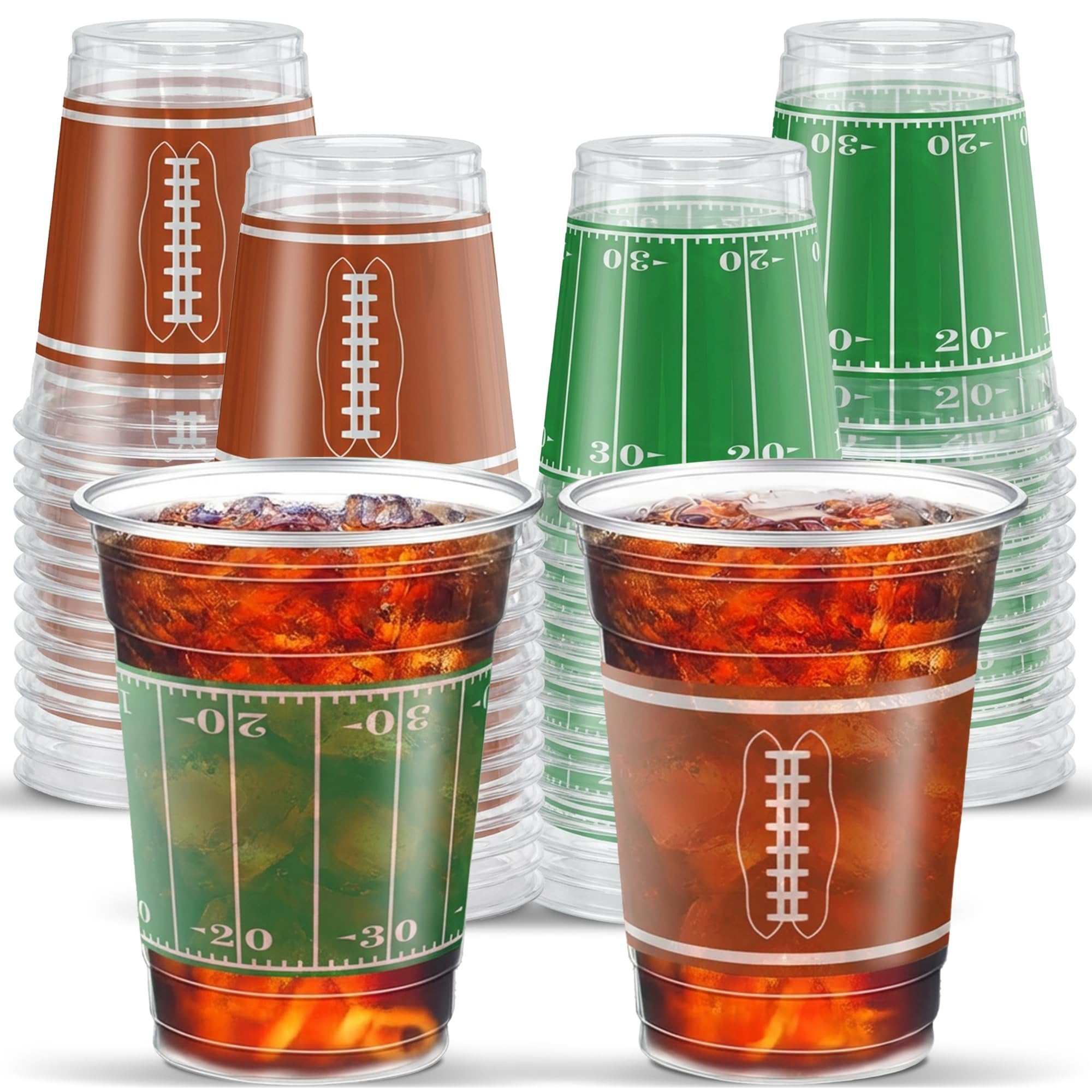 Football Party Cups - Set of 100