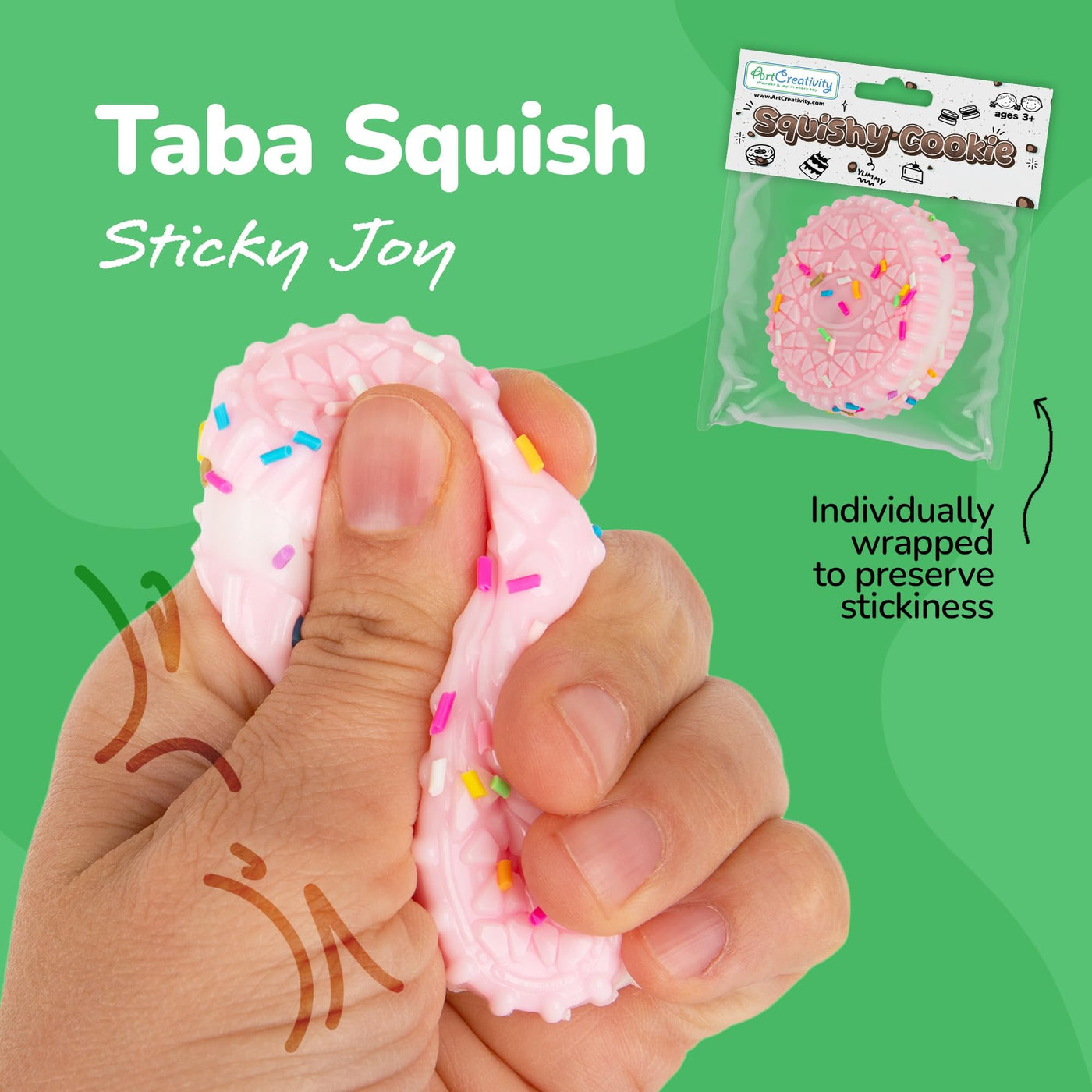 Squishy Cookies Fidget Toys for Kids and Adults - 4 Pack