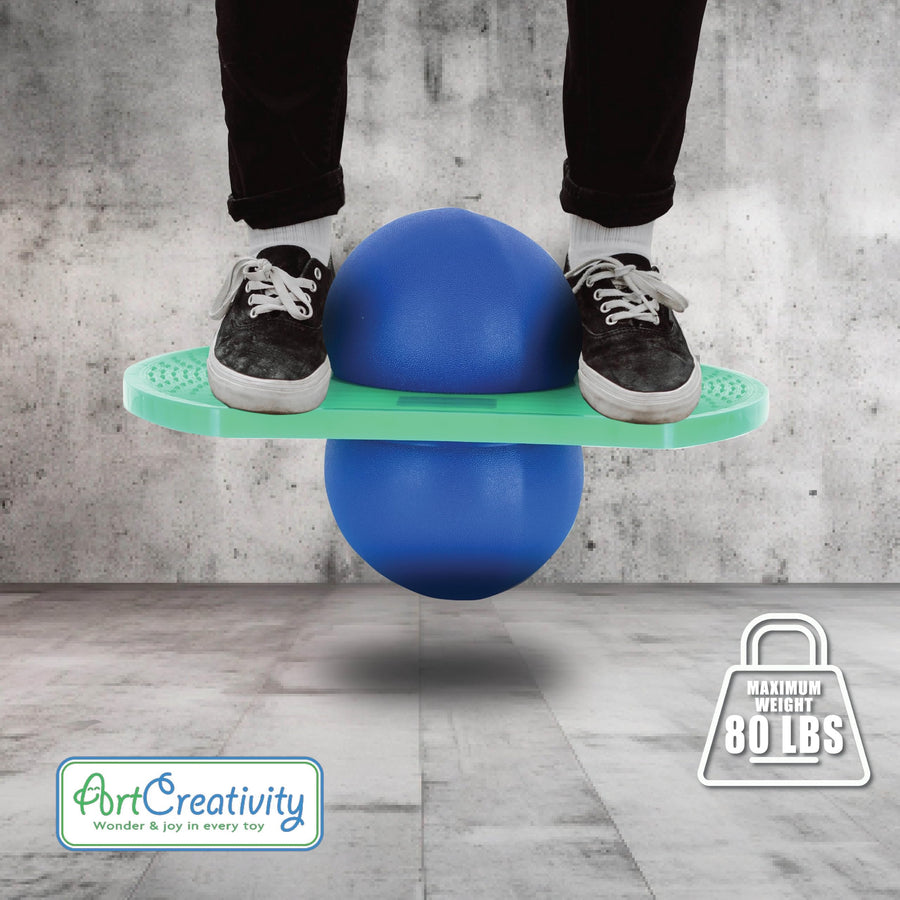 Pogo Ball for Kids – Balance Bounce Board with Pump