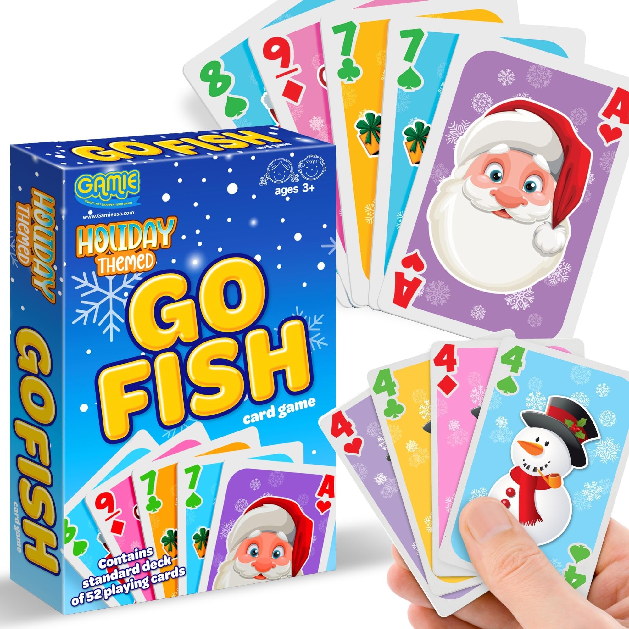 Christmas Go Fish Playing Cards Games for Kids - Deck of 52
