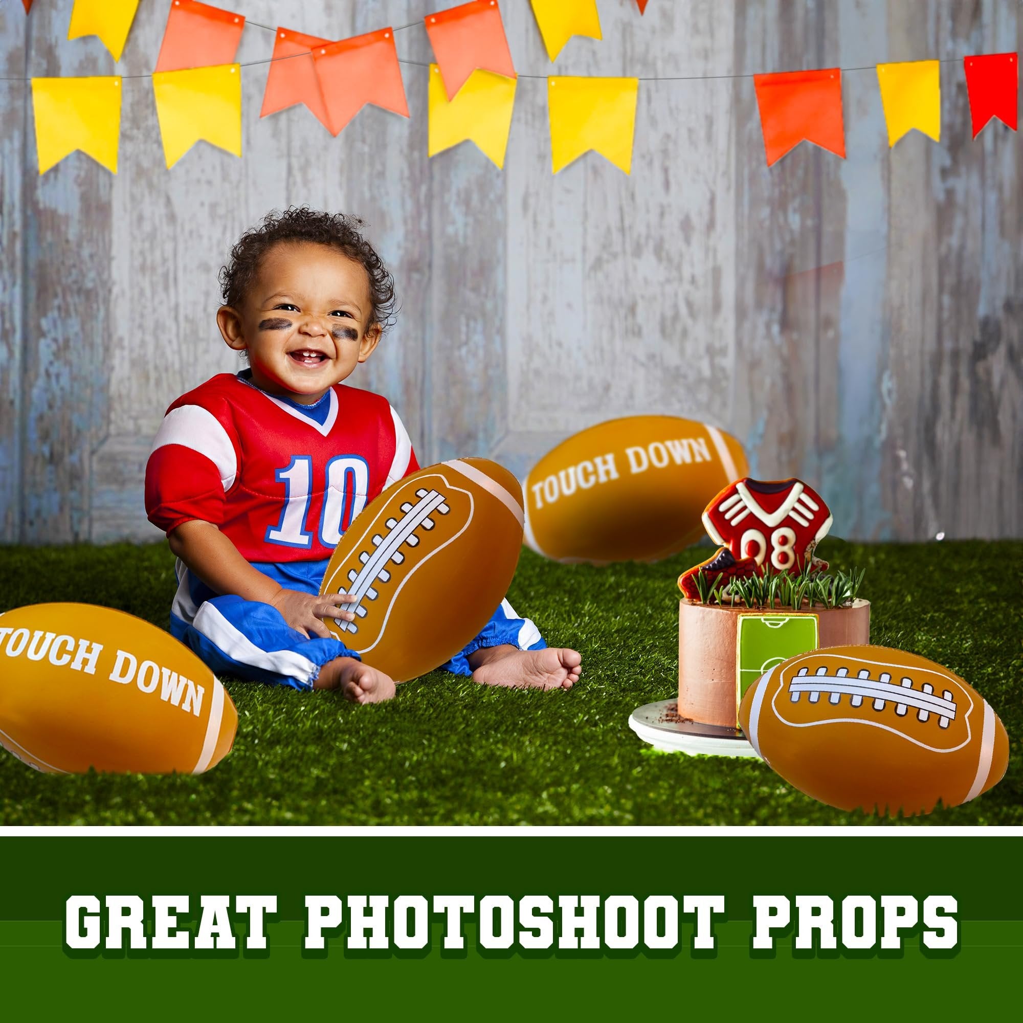 12 Pcs Inflatable Football for Football Party Decorations