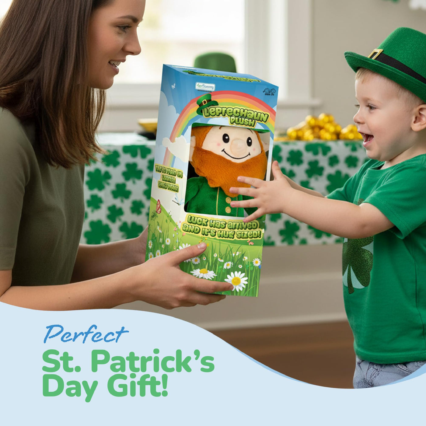 St. Patrick’s Day Plush Leprechaun - 12"