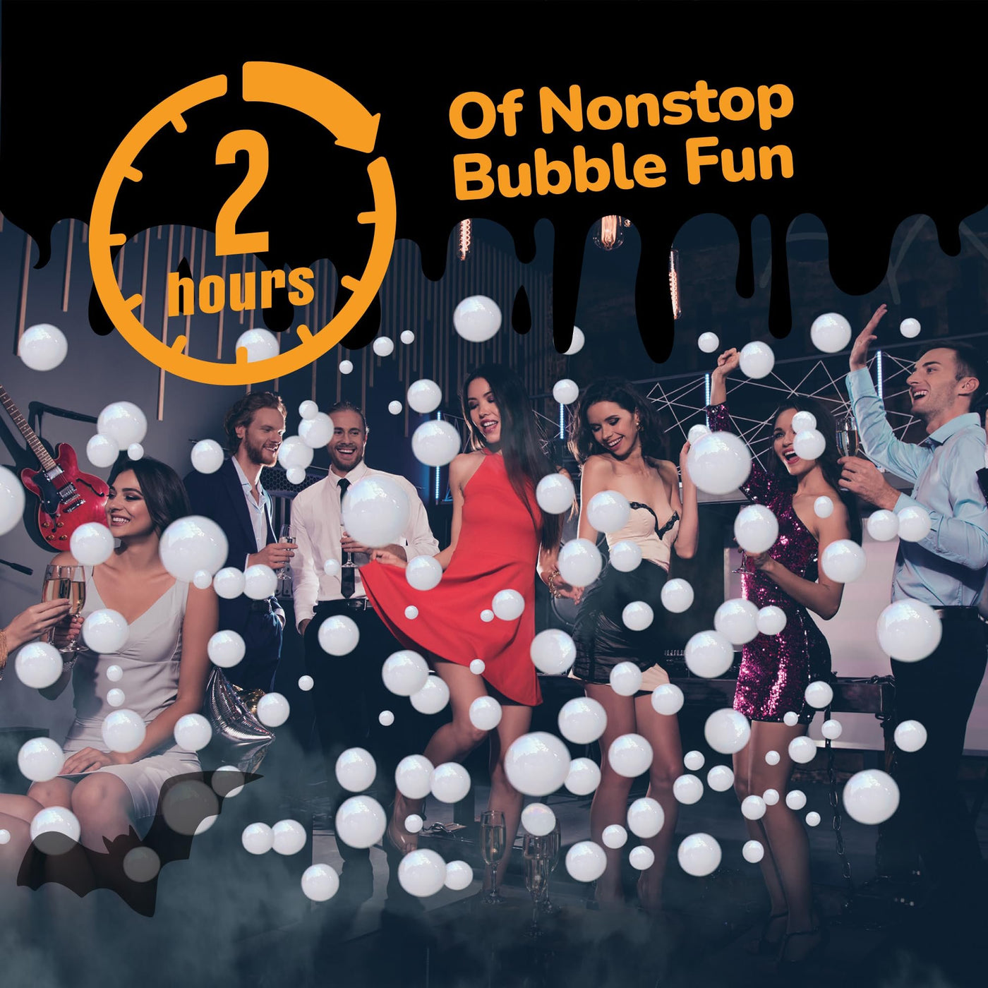 Fog Bubble Machine - 2 in 1 Smoke Bubble Machine with Fog and Bubble Liquid Concentrates (200 ml Each)