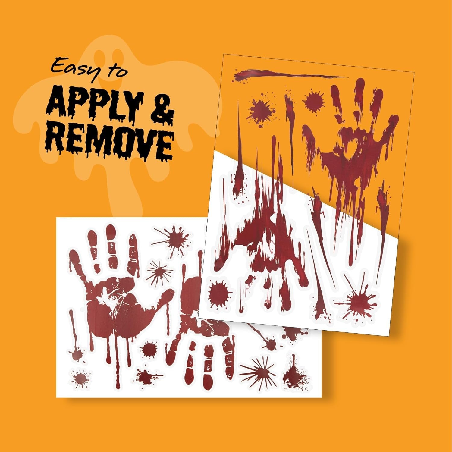 Halloween No Trespassing Sign & Window Stickers