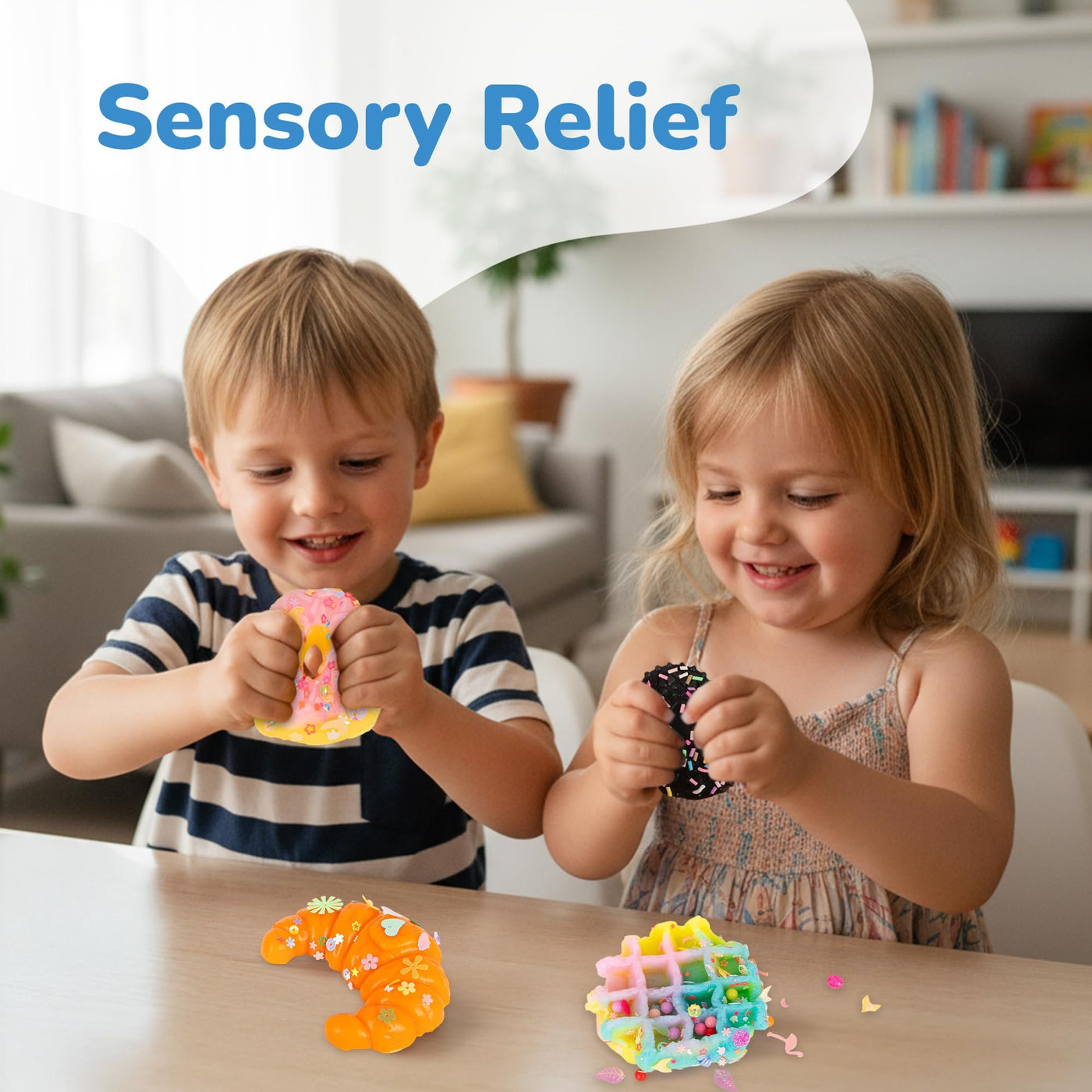 Squishy Treats Fidget Toys for Kids and Adults - 4 Pack