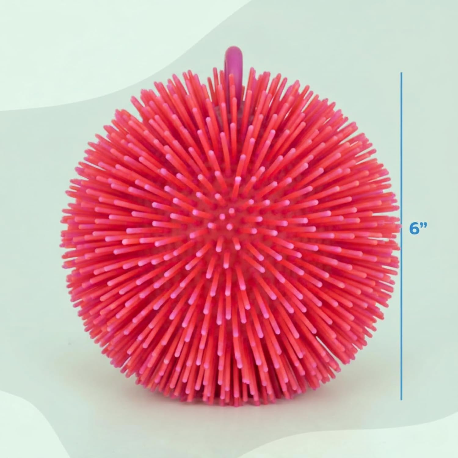 Tie Dye Puffer Ball with Hanging Loop, 6 Inch