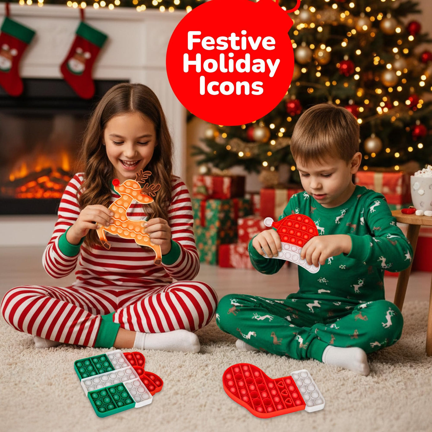 Christmas Poppers for Kids - 4 Pack