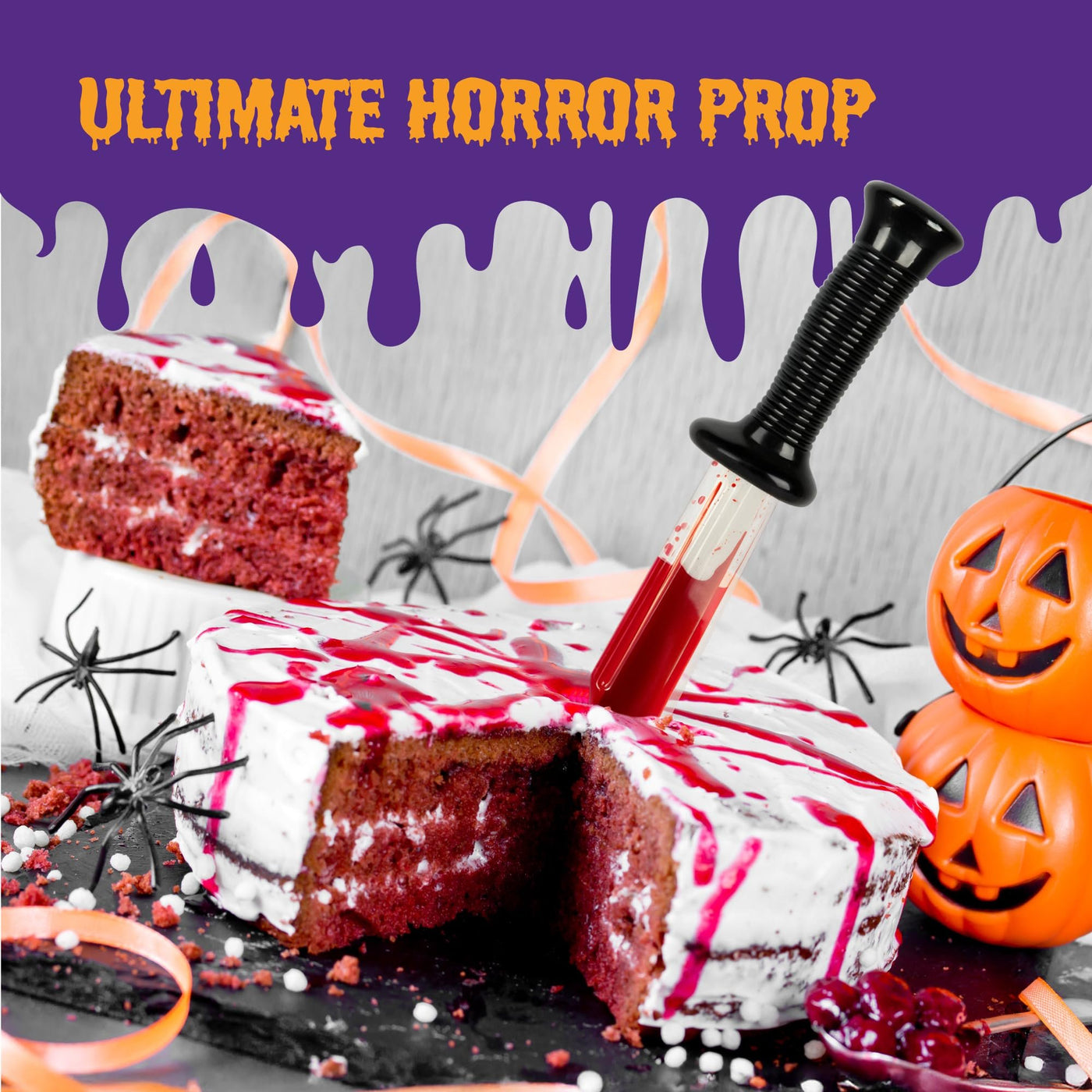 Halloween Bleeding Toy Knife Prop - 13 Inches