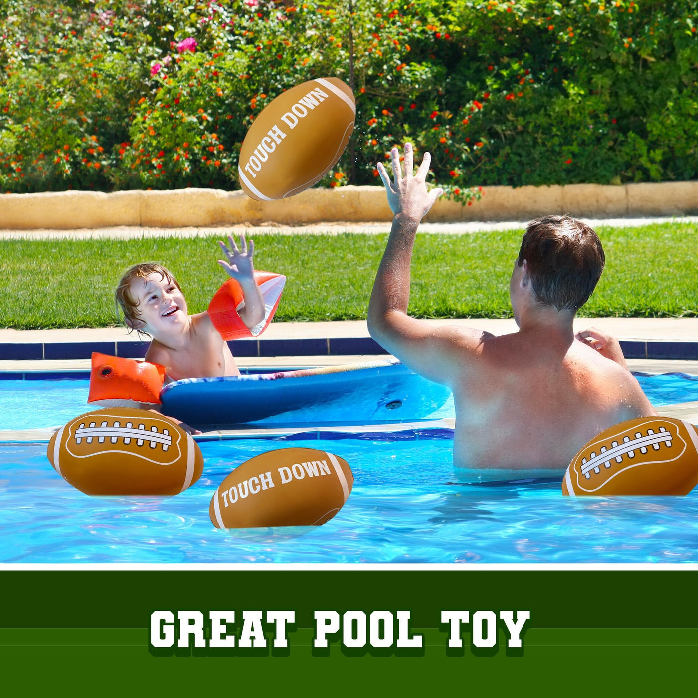 12 Pcs Inflatable Football for Football Party Decorations