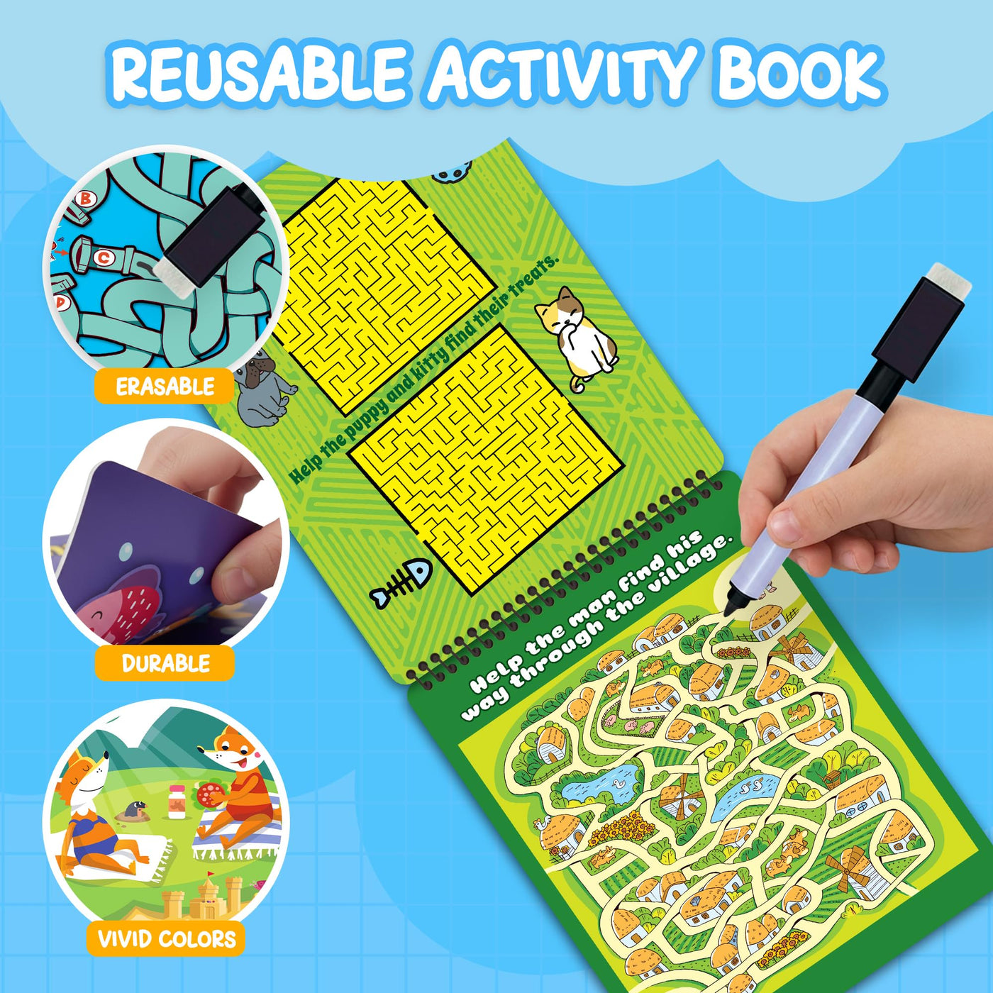 Gamie Travel Dry Erase Activity Pad - 2 Pack
