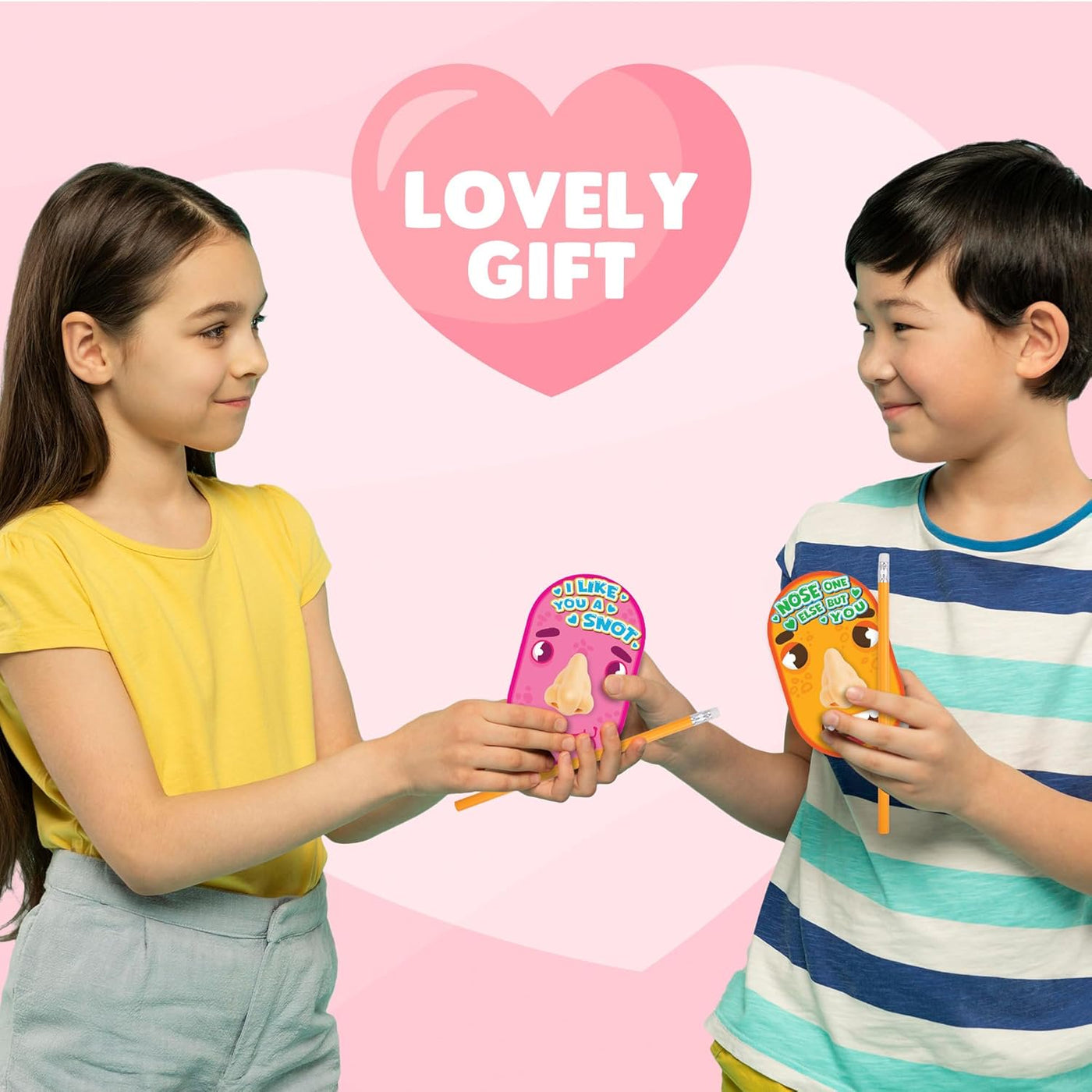 Funny Nose Pencil Sharpener with Valentines Cards - Set of 28