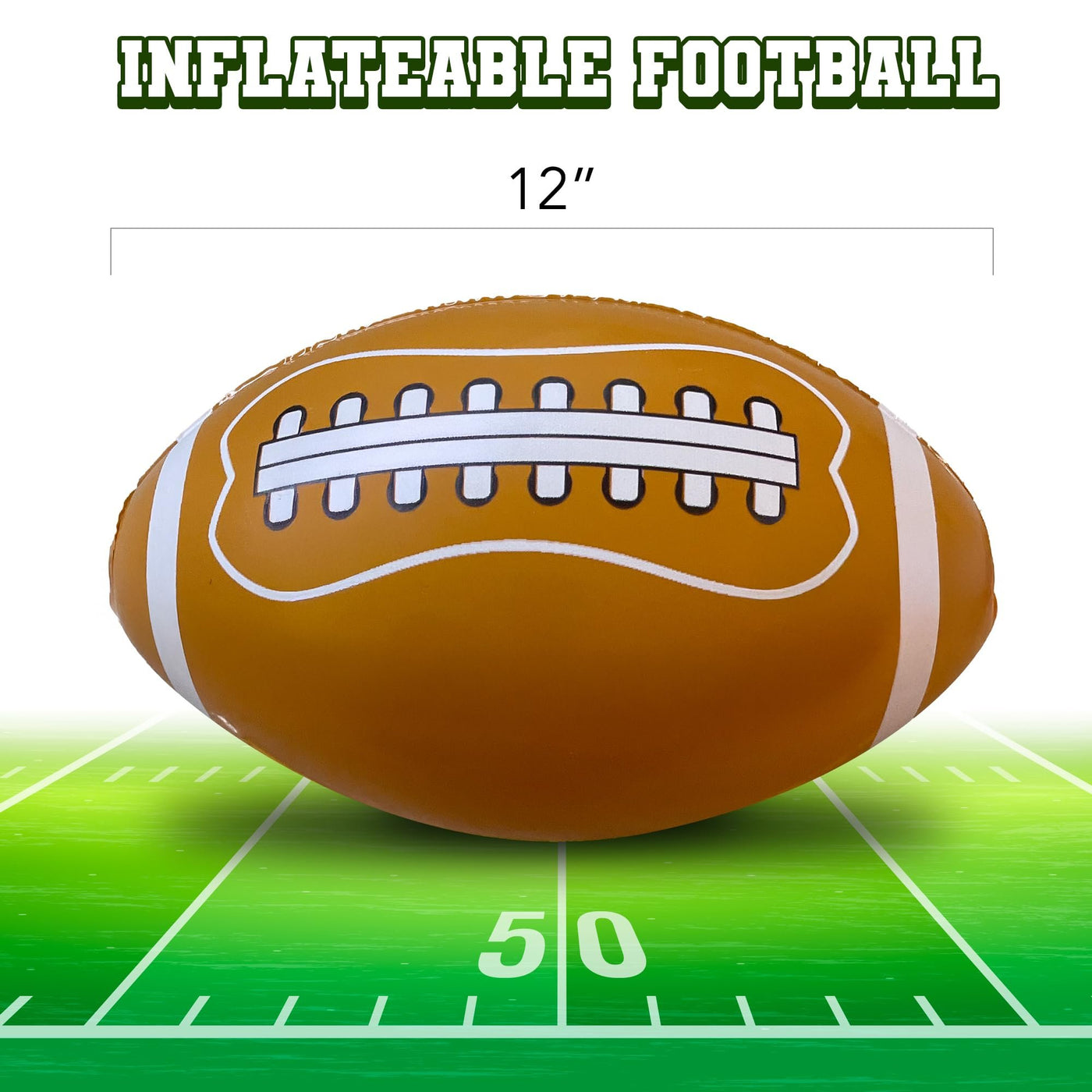 12 Pcs Inflatable Football for Football Party Decorations