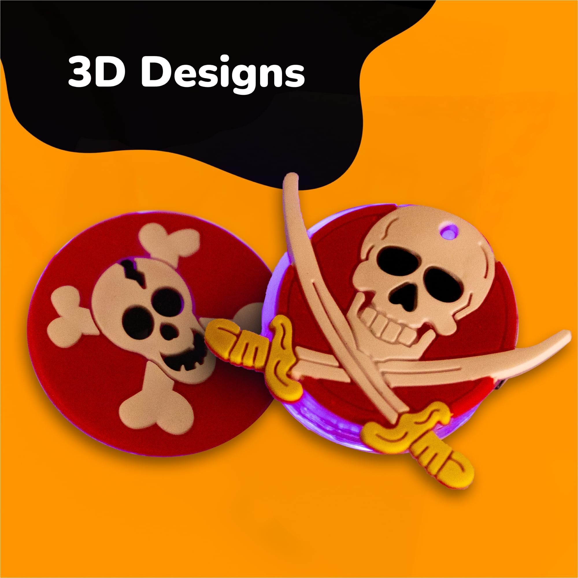 Halloween Light Up Skull Necklaces - Pack of 26