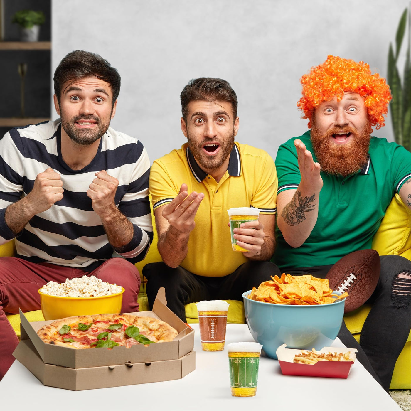 Football Party Cups - Set of 100