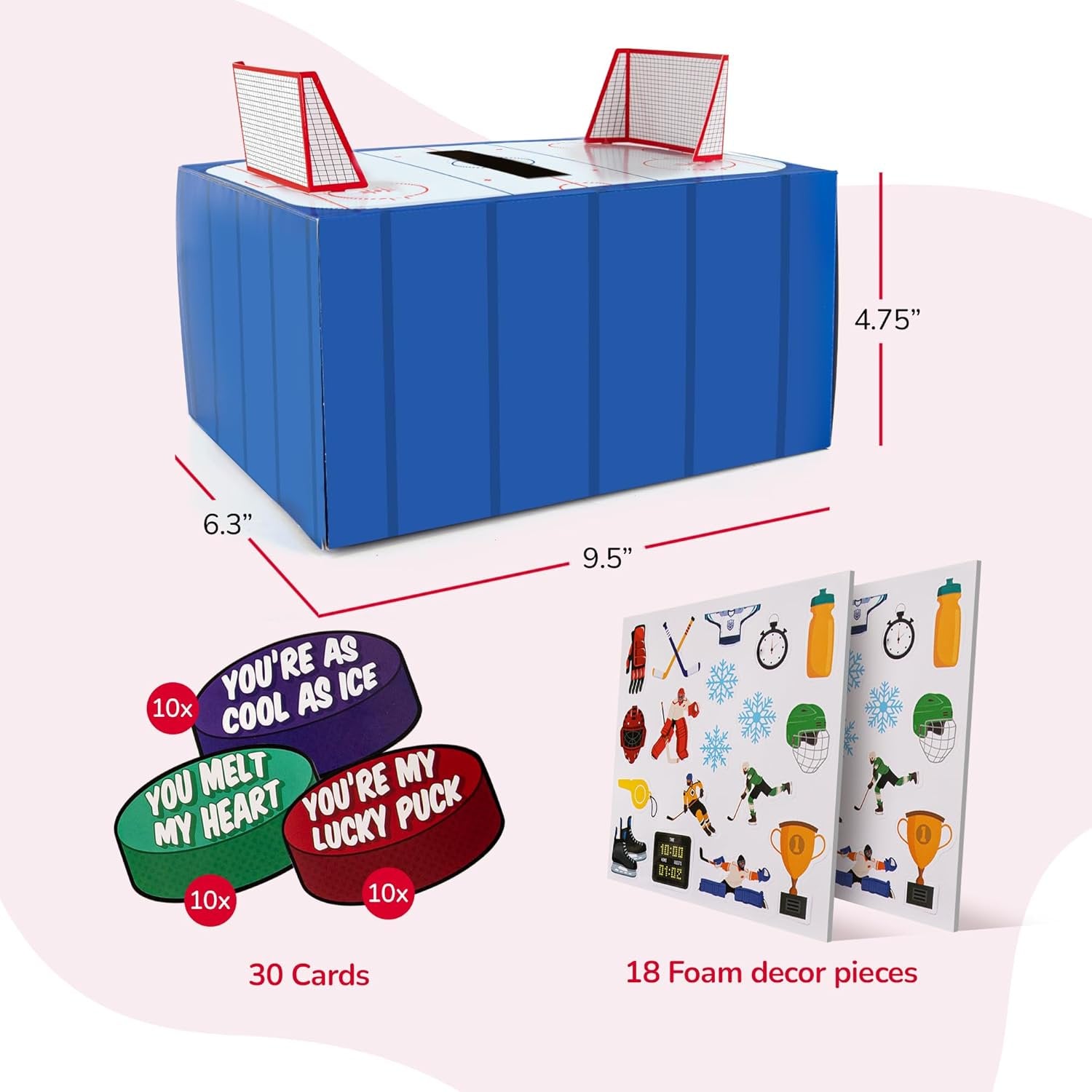 Hockey Valentine Craft Box for Kids