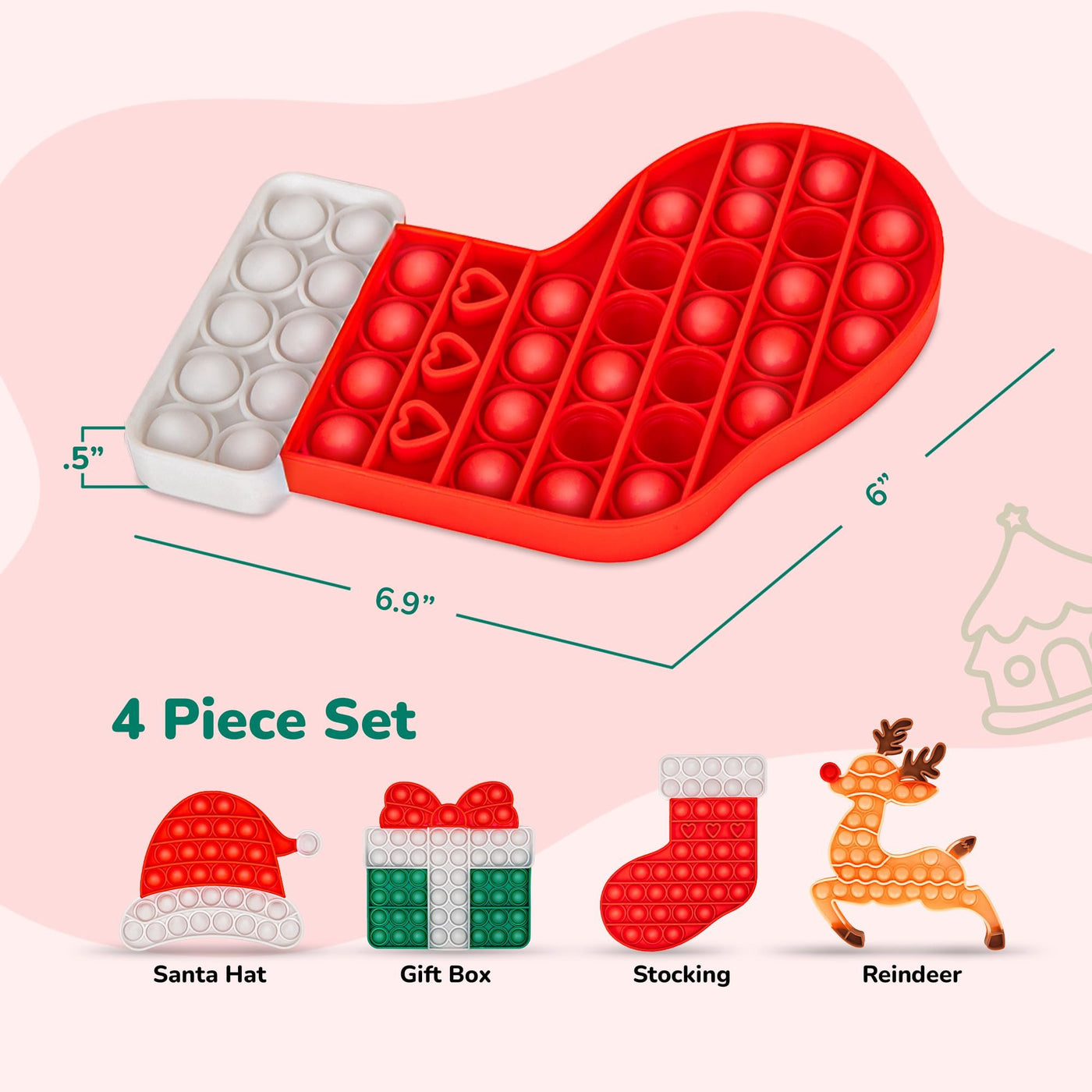 Christmas Poppers for Kids - 4 Pack