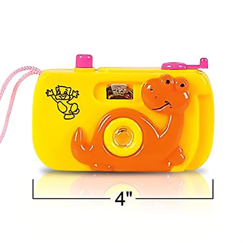 Kids’ Camera Toy Set - Pack of 12 - Children’s Pretend Play Prop with Images in Viewfinder