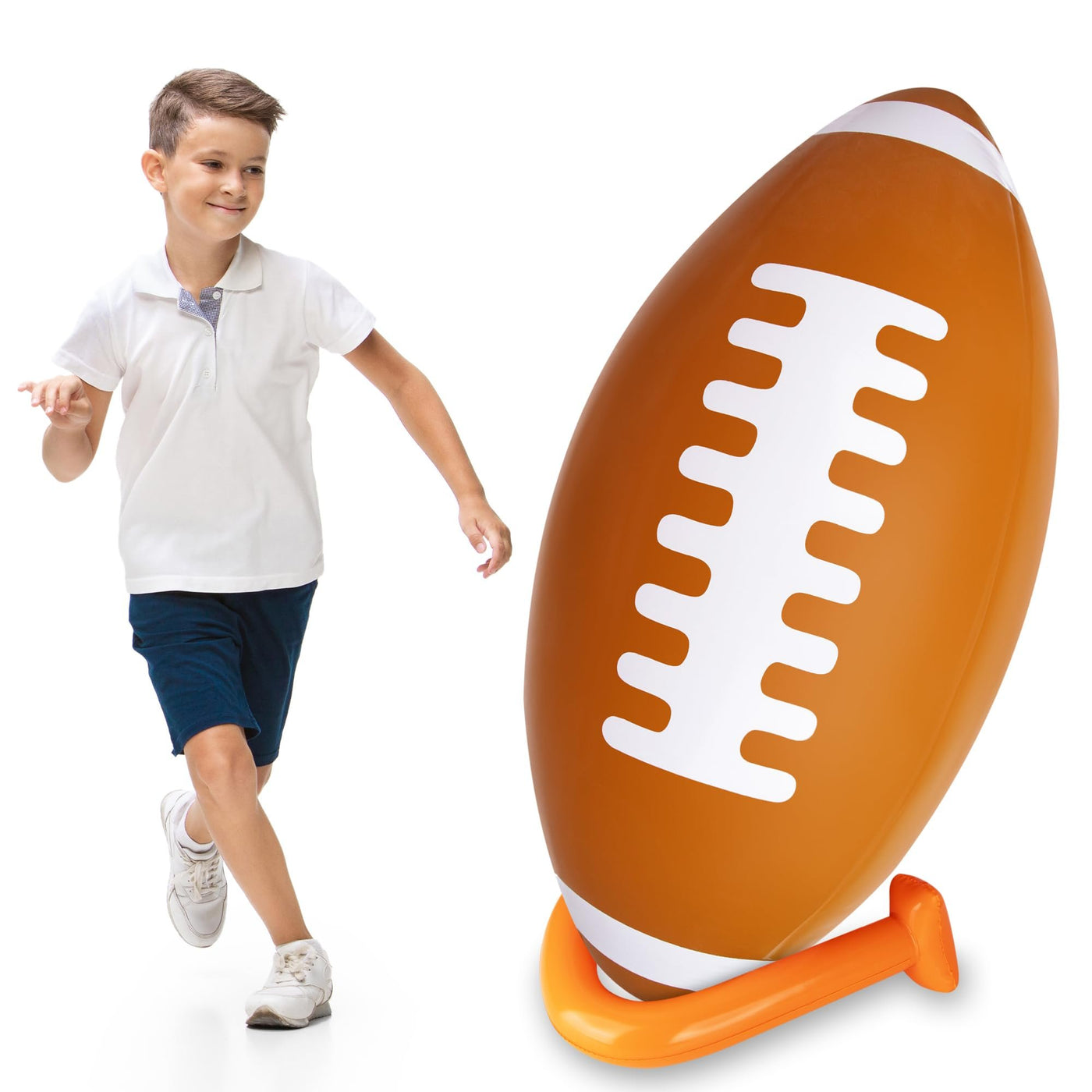 36" Giant Jumbo Inflatable Football with Tee Stand