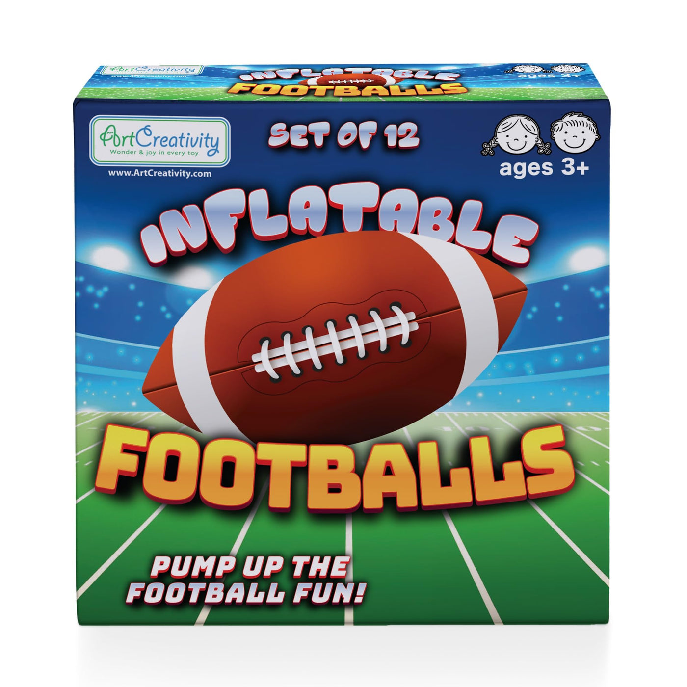 12 Pcs Inflatable Football for Football Party Decorations