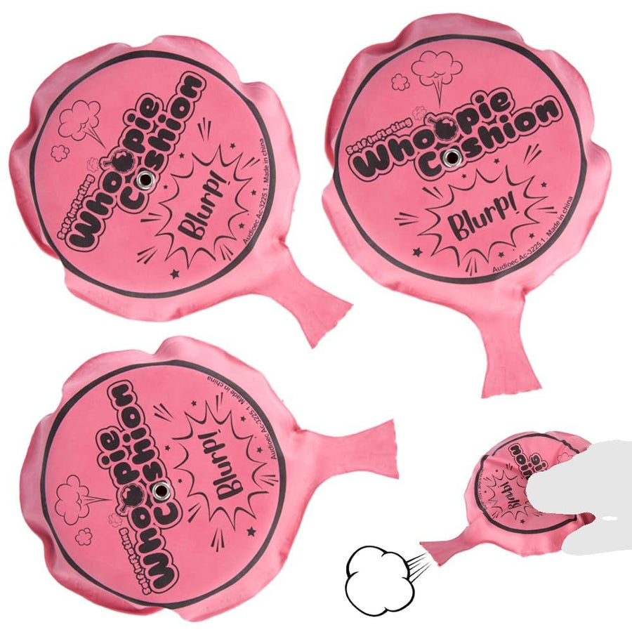 Self Inflating Whoopie Cushion Set - 3 Pack - 7 Inch Whoopee Cushions