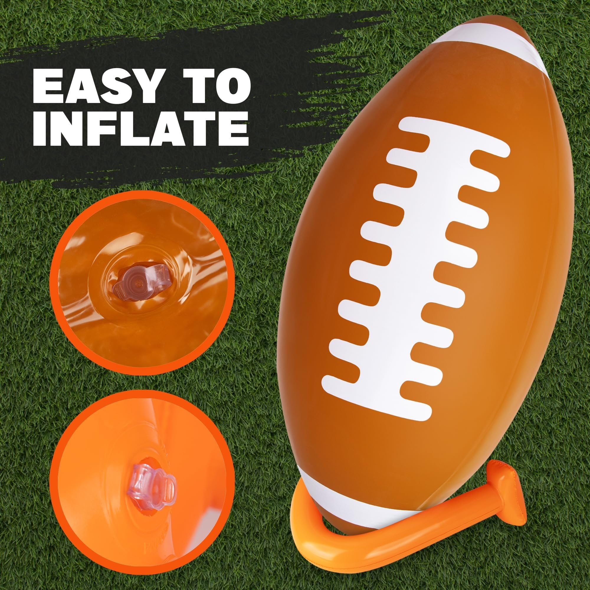 36" Giant Jumbo Inflatable Football with Tee Stand