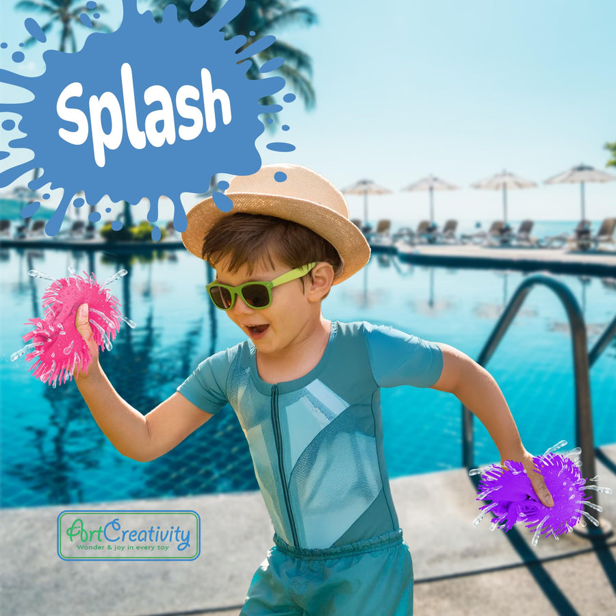 Splash Water Flying Disc Toys, Set of 3, Water Splashing Flying Discs for Kids in 3 Bright Colors