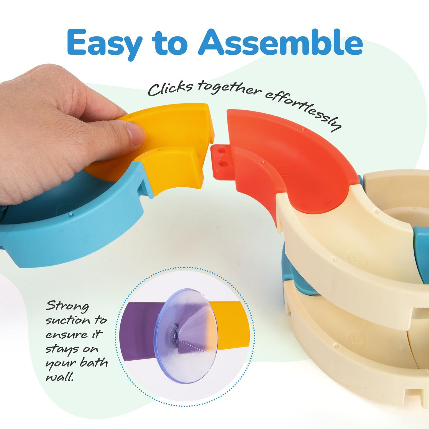 Duck Bathtub Slide Toys – Set of 6 Bath & Water Toys for Toddlers