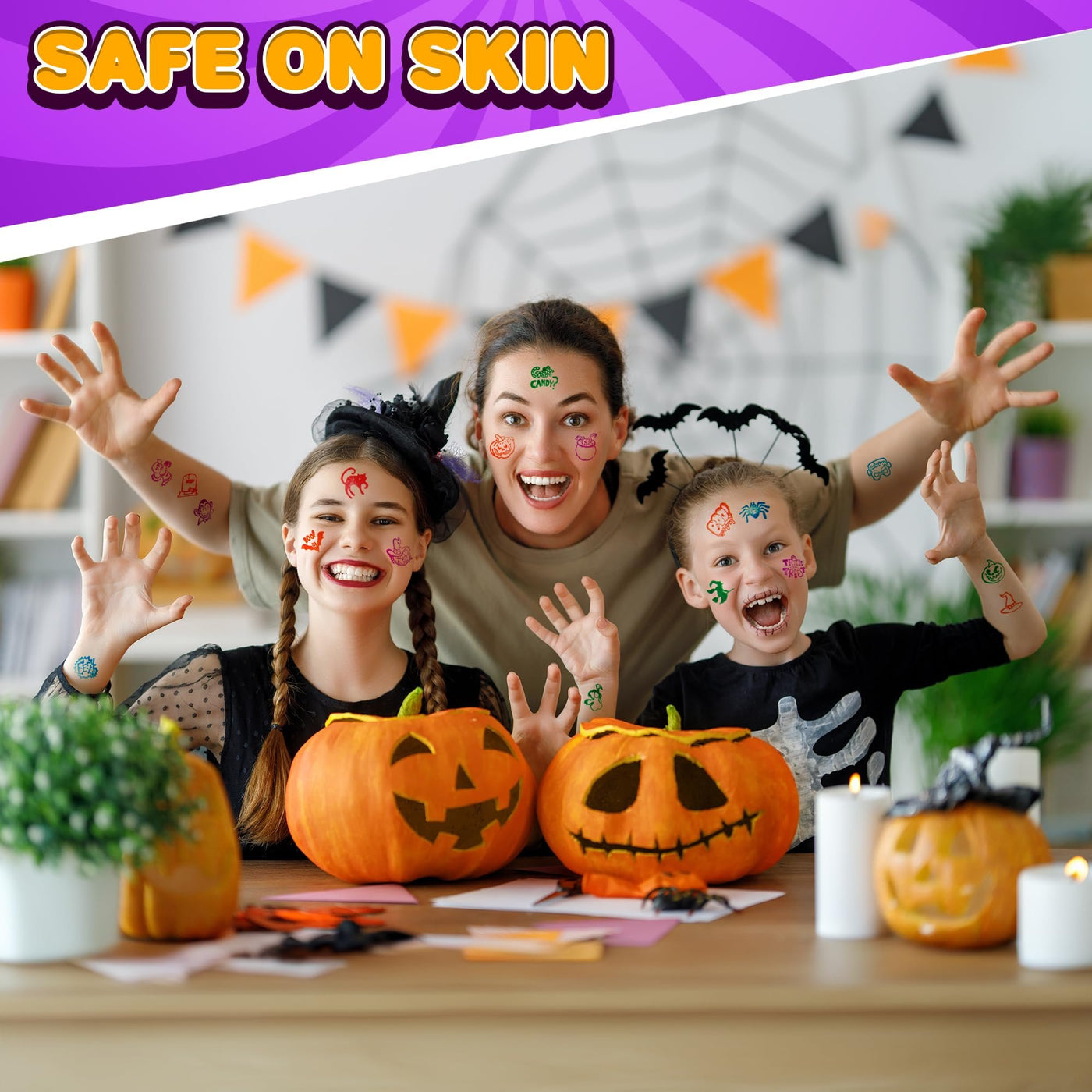 Halloween Stampers - Set of 50 - Kids & Adults Self Inking Spooky Stamps