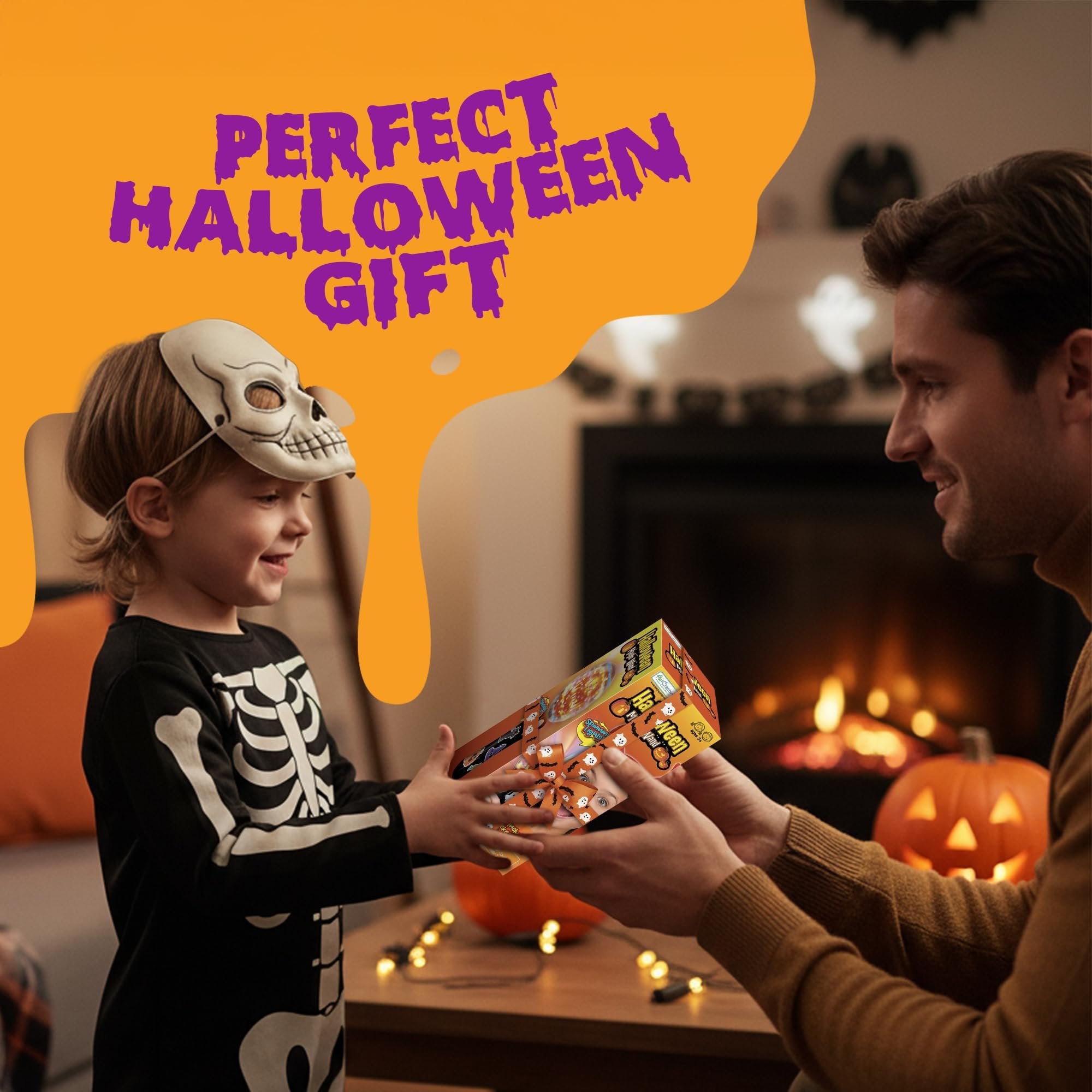 Halloween Magic Ball Light Up Wand with Ghoulish Figure - 7.5"