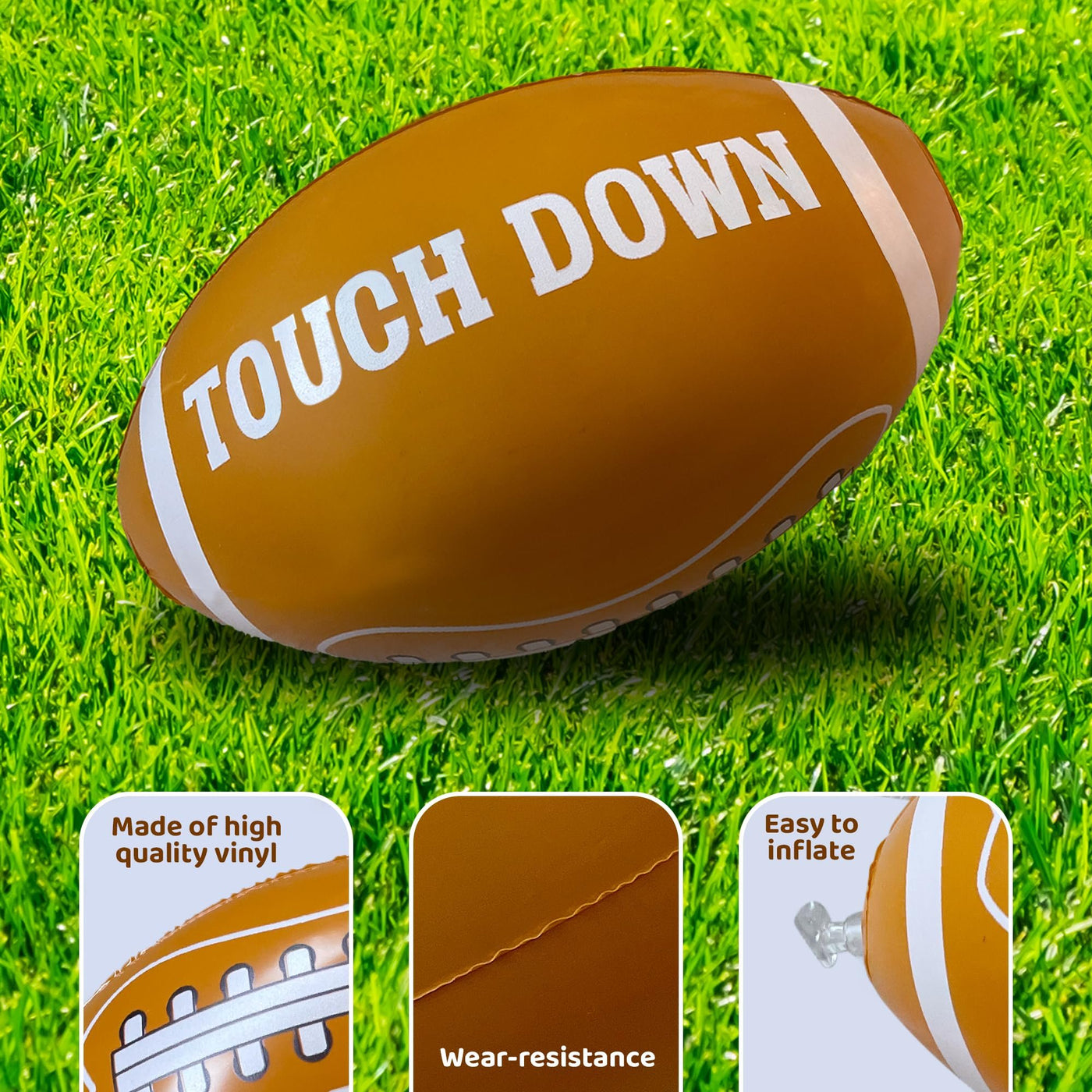 12 Pcs Inflatable Football for Football Party Decorations